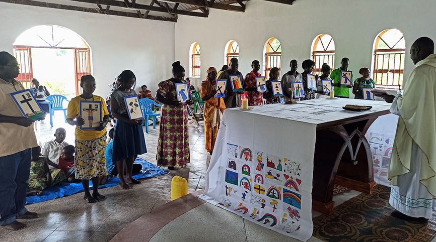 Segnung des Kreuzweges in Uganda
