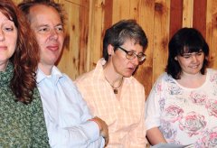 Ostern: Reinhold, Birgit und Anny